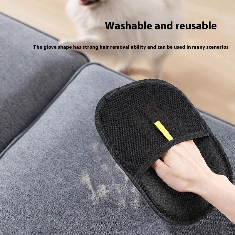 Pet Hair Removal Glove with Dual-Sided Electrostatic Bristles