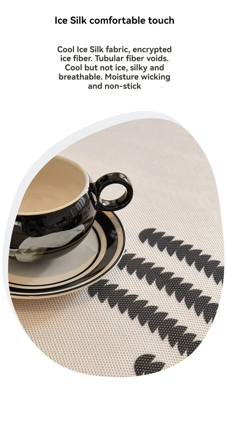 Modern Chevron Stripes Chenille Couch Cover with Wavy Edges