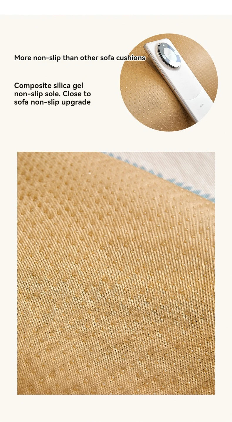 Modern Chevron Stripes Chenille Couch Cover with Wavy Edges