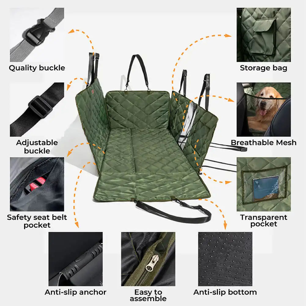 Mobiles Schlafzimmer, extragroße, vollflächige Rücksitzverlängerung für Hunde – ideal für Reisen und Camping