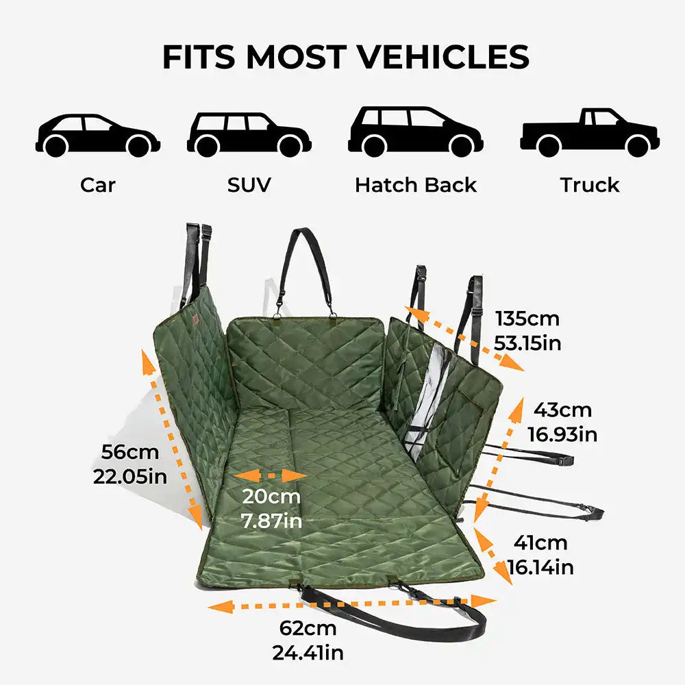 Mobiles Schlafzimmer, extragroße, vollflächige Rücksitzverlängerung für Hunde – ideal für Reisen und Camping
