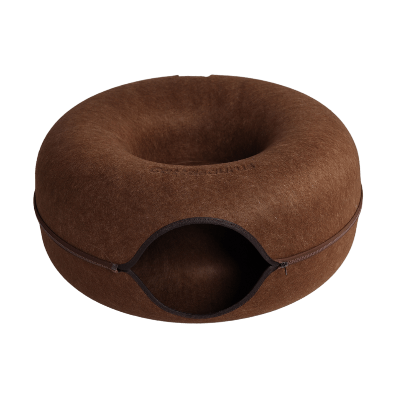 CozyPaws Cat Cave – Dual Bed & Tunnel Hideout for Play and Rest