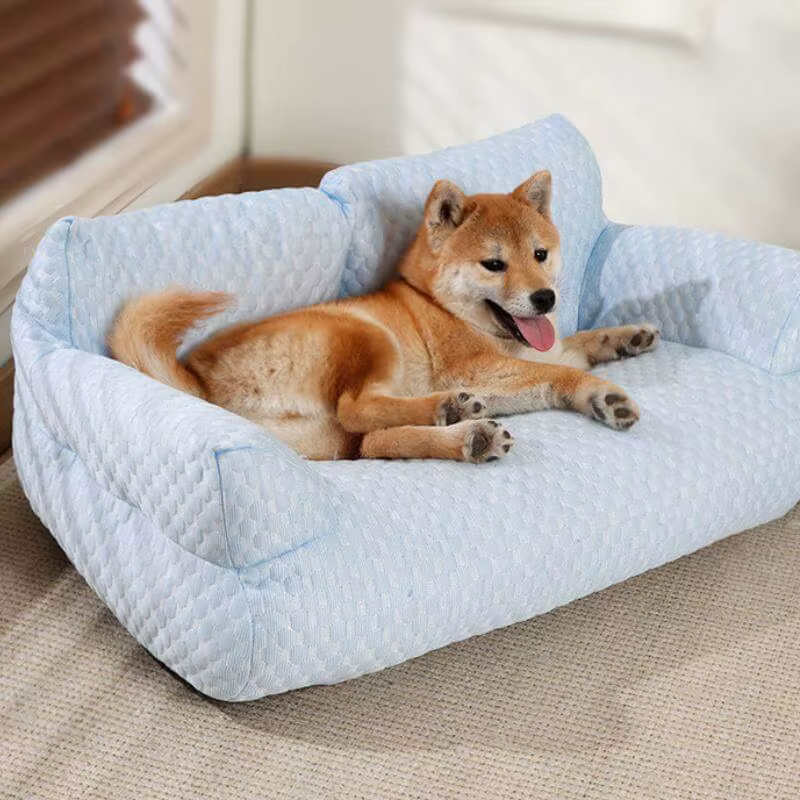 Cooling, breathable, and washable Ice Silk Pet Bed for ultimate comfort.