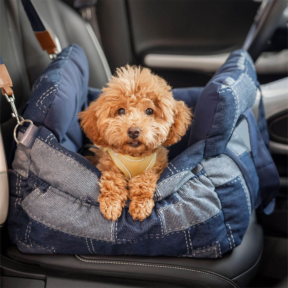 Portable Leisure Outing Pet Bolster Large Dog Car Seat Bed