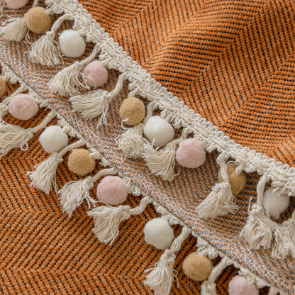 Pet Friendly Herringbone Tassel Luxe Sofa/Couch Cover