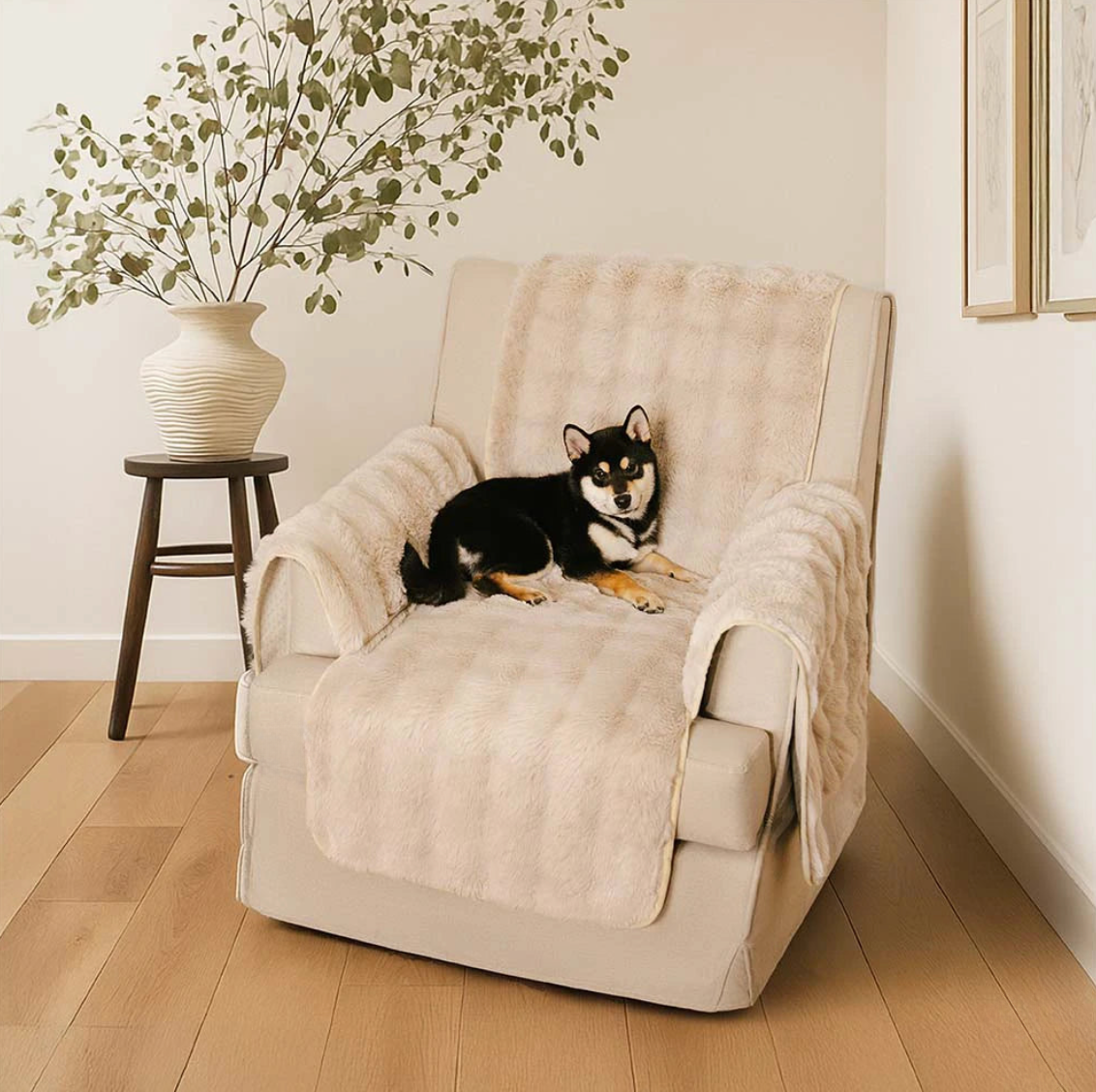 Water-resistant Fluffy Soft Furniture Protector Couch Cover-EverDry