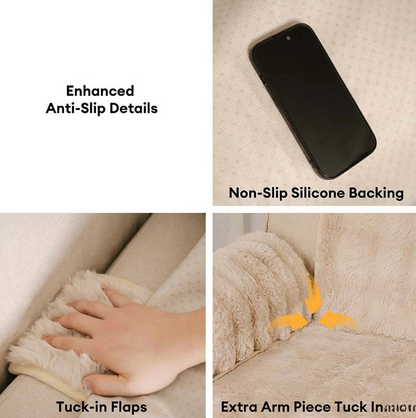 Water-resistant Fluffy Soft Furniture Protector Couch Cover-EverDry