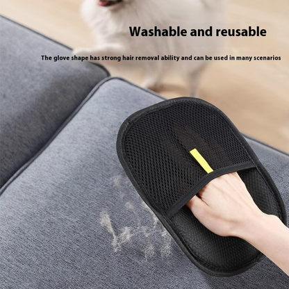 Pet Hair Removal Glove with Dual-Sided Electrostatic Bristles