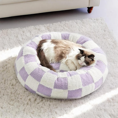 Large Donut Pet Bed - Comfort & Anxiety Relief for Dogs and Cats