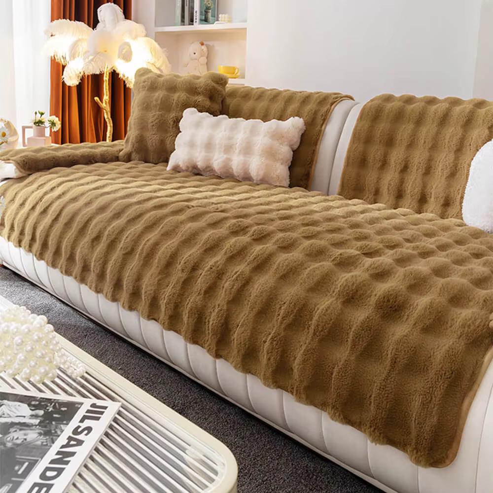 Waterproof Fluffy Soft Furniture Protector Couch Cover-EverDry