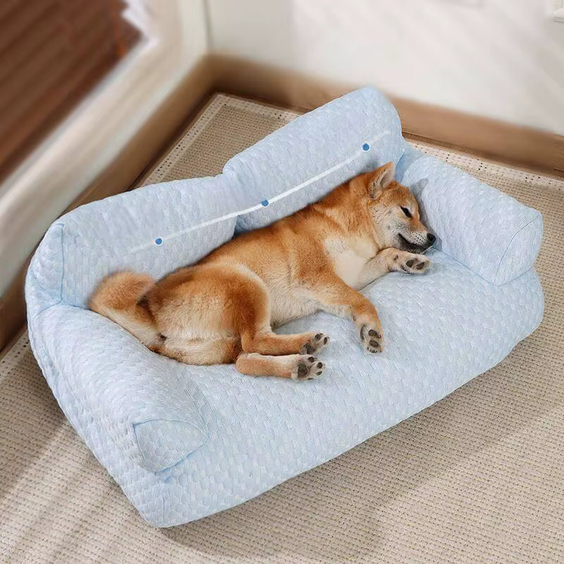 Cooling, breathable, and washable Ice Silk Pet Bed for ultimate comfort.