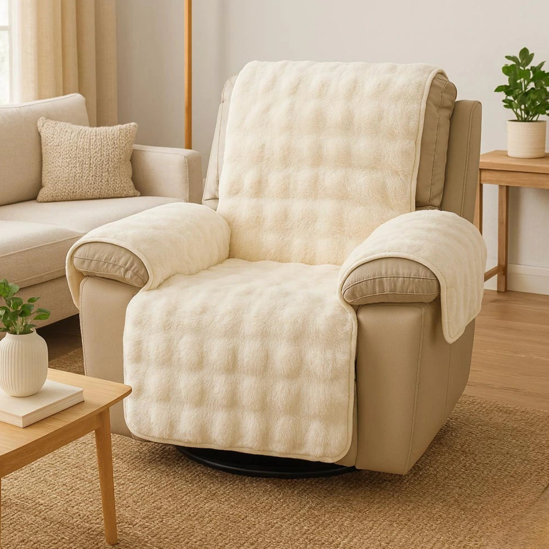 Water-resistant Fluffy Soft Furniture Protector Couch Cover-EverDry