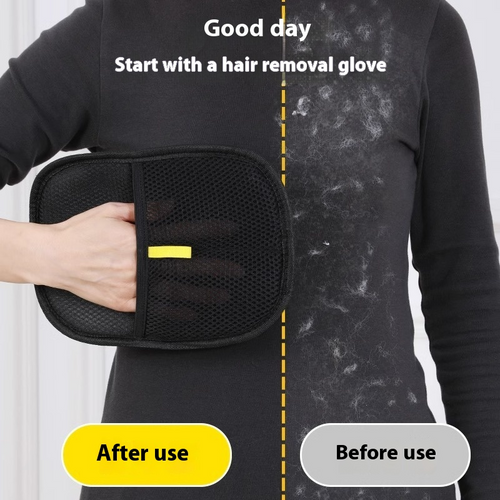 Pet Hair Removal Glove with Dual-Sided Electrostatic Bristles