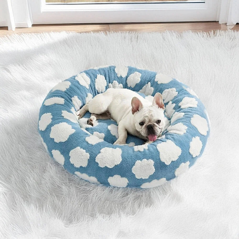 Large Donut Pet Bed - Comfort & Anxiety Relief for Dogs and Cats