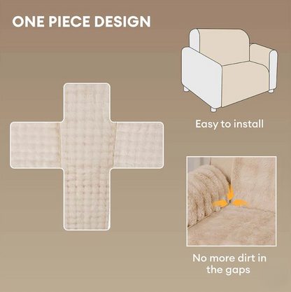 Water-resistant Fluffy Soft Furniture Protector Couch Cover-EverDry