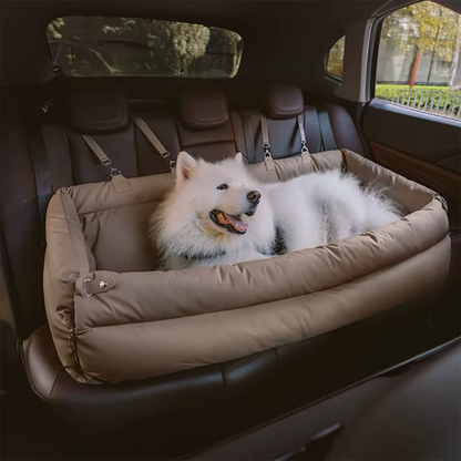 Großes Deluxe-Autositz-Erhöhungsbett aus Kunstleder für Hunde - Urban Voyager