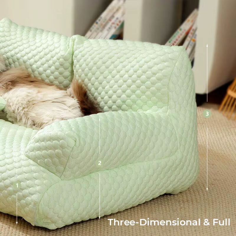 Cooling, breathable, and washable Ice Silk Pet Bed for ultimate comfort.