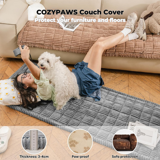 Lazy Soft Flannel Breathable Pet Mat Non-slip Couch Cover