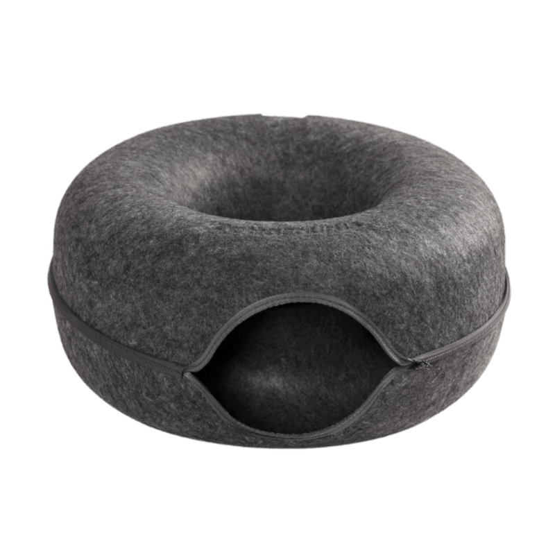 CozyPaws Cat Cave – Dual Bed & Tunnel Hideout for Play and Rest