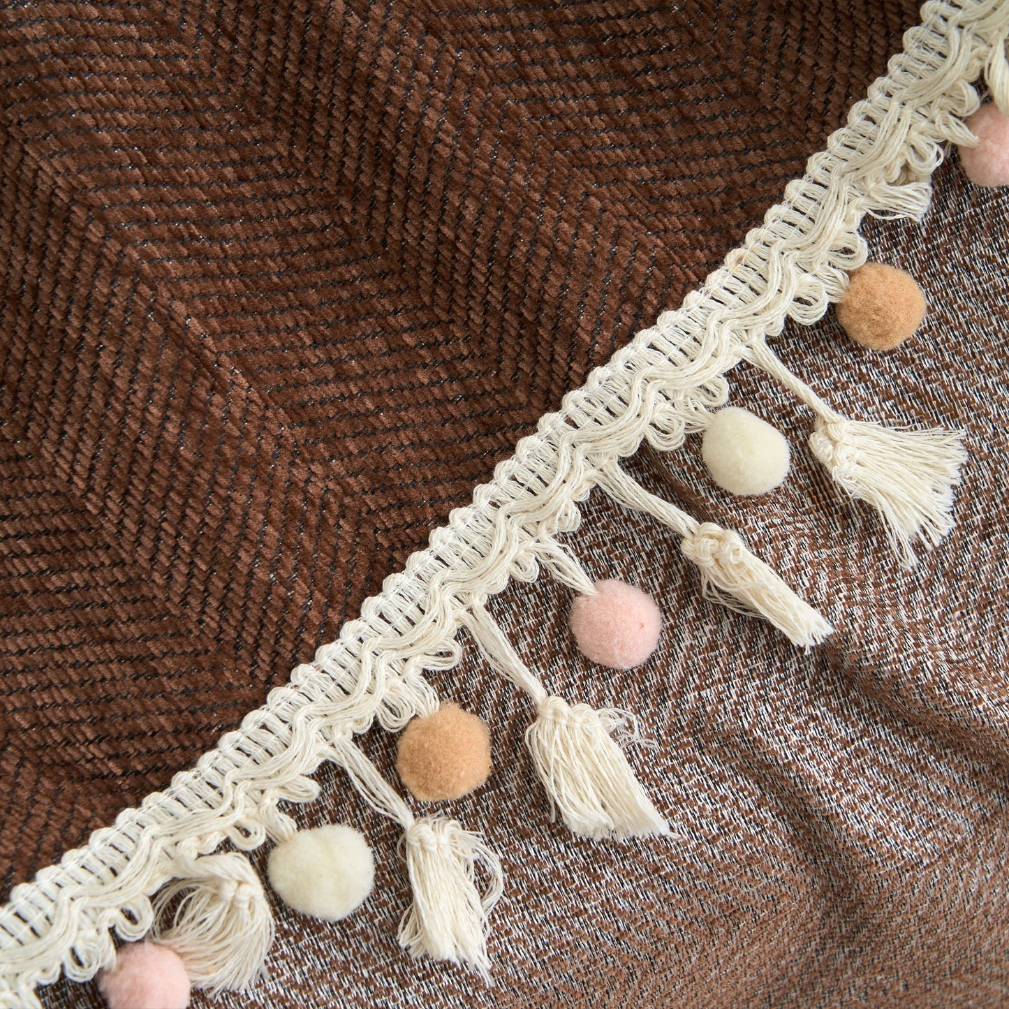 Pet Friendly Herringbone Tassel Luxe Sofa/Couch Cover