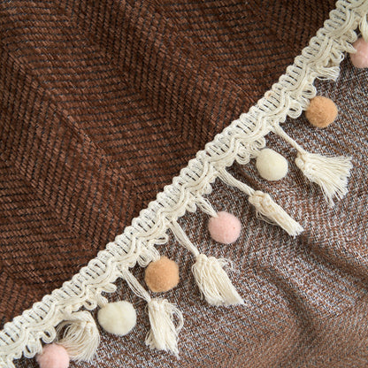 Pet Friendly Herringbone Tassel Luxe Sofa/Couch Cover