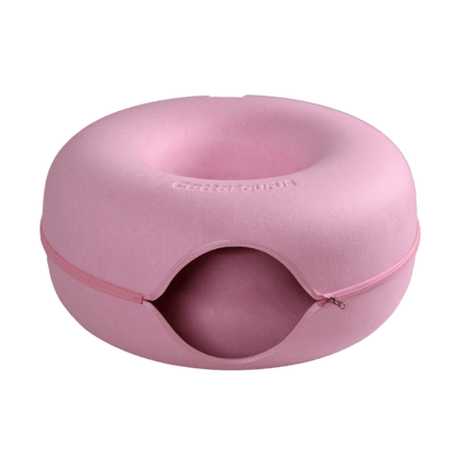 CozyPaws Cat Cave – Dual Bed & Tunnel Hideout for Play and Rest