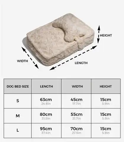 Wärmendes, flauschiges Hundebett in Knochenwolkenform, beruhigend
