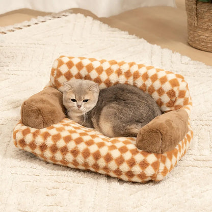 Vintage Leisure Diamond Hunde- und Katzensofabett