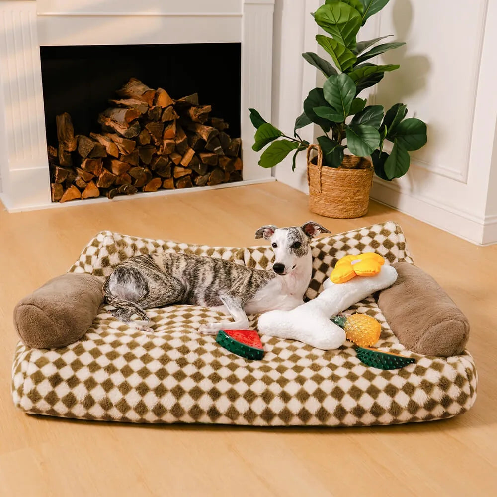 Vintage Leisure Diamond Hunde- und Katzensofabett