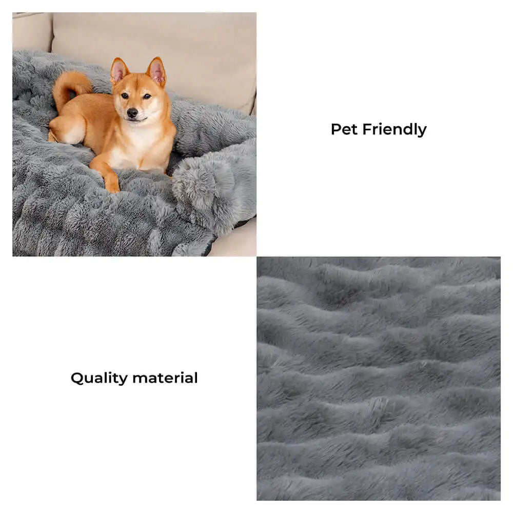 Fluffy Pet Mat – Calm Comfort & Couch Protection in One