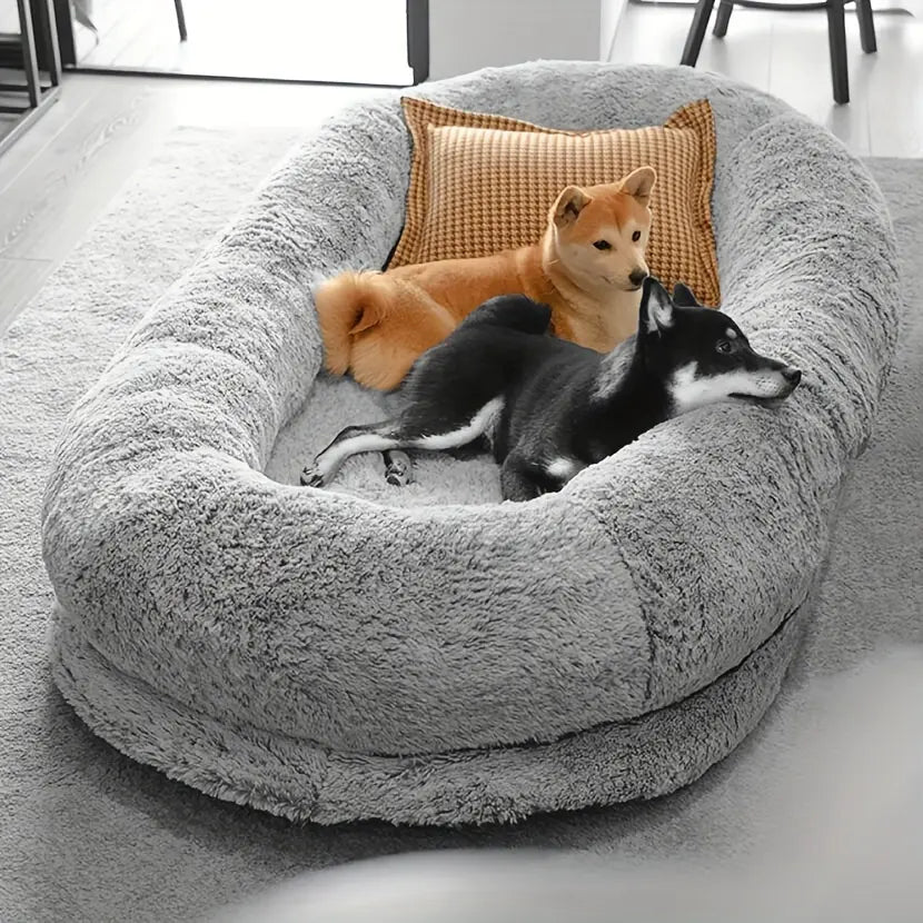 Luxury Super Large Sleep Deeper Oval Bed Human Dog Bed