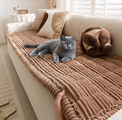 Lazy Soft Flannel Breathable Pet Mat Non-slip Couch Cover