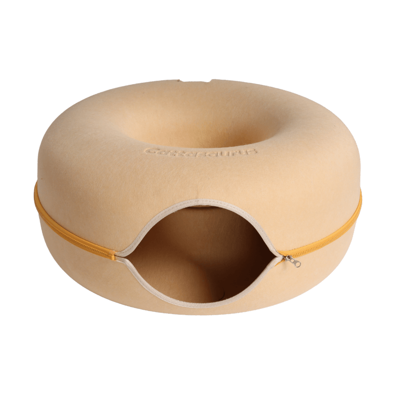 CozyPaws Cat Cave – Dual Bed & Tunnel Hideout for Play and Rest