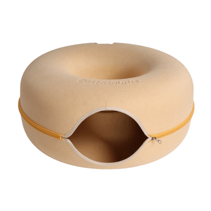 CozyPaws Cat Cave – Dual Bed & Tunnel Hideout for Play and Rest