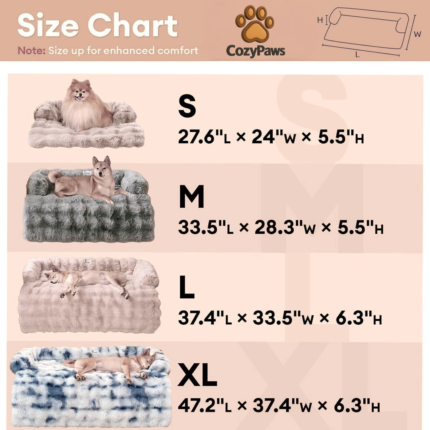 Flauschiges, beruhigendes Hundebett, Sofaschutz, Haustiermatte