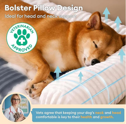 Cremefarbener quadratischer karierter gemütlicher Hundematten-Möbelschutzbezug