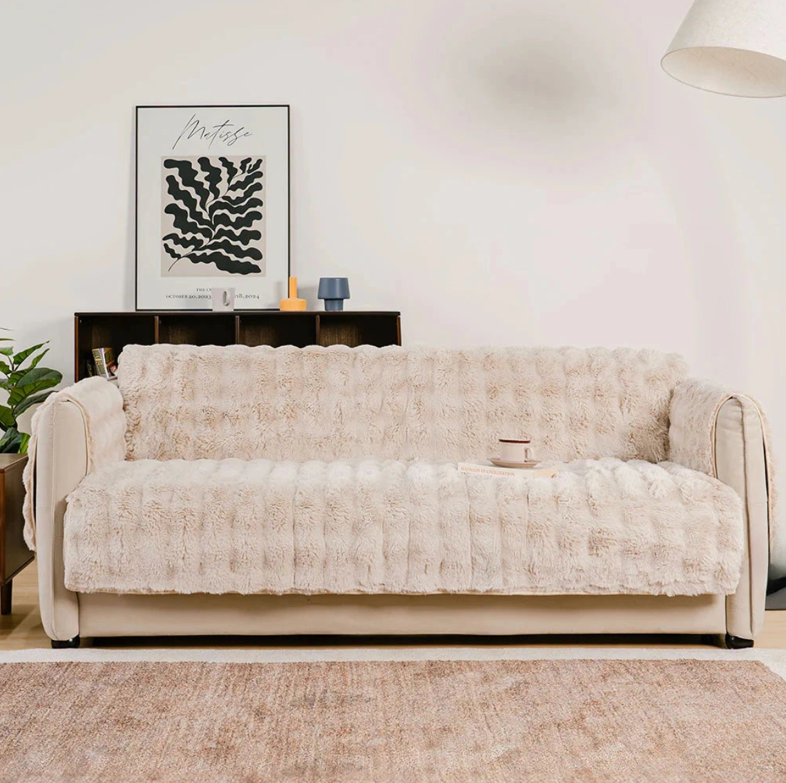 Water-resistant Fluffy Soft Furniture Protector Couch Cover-EverDry