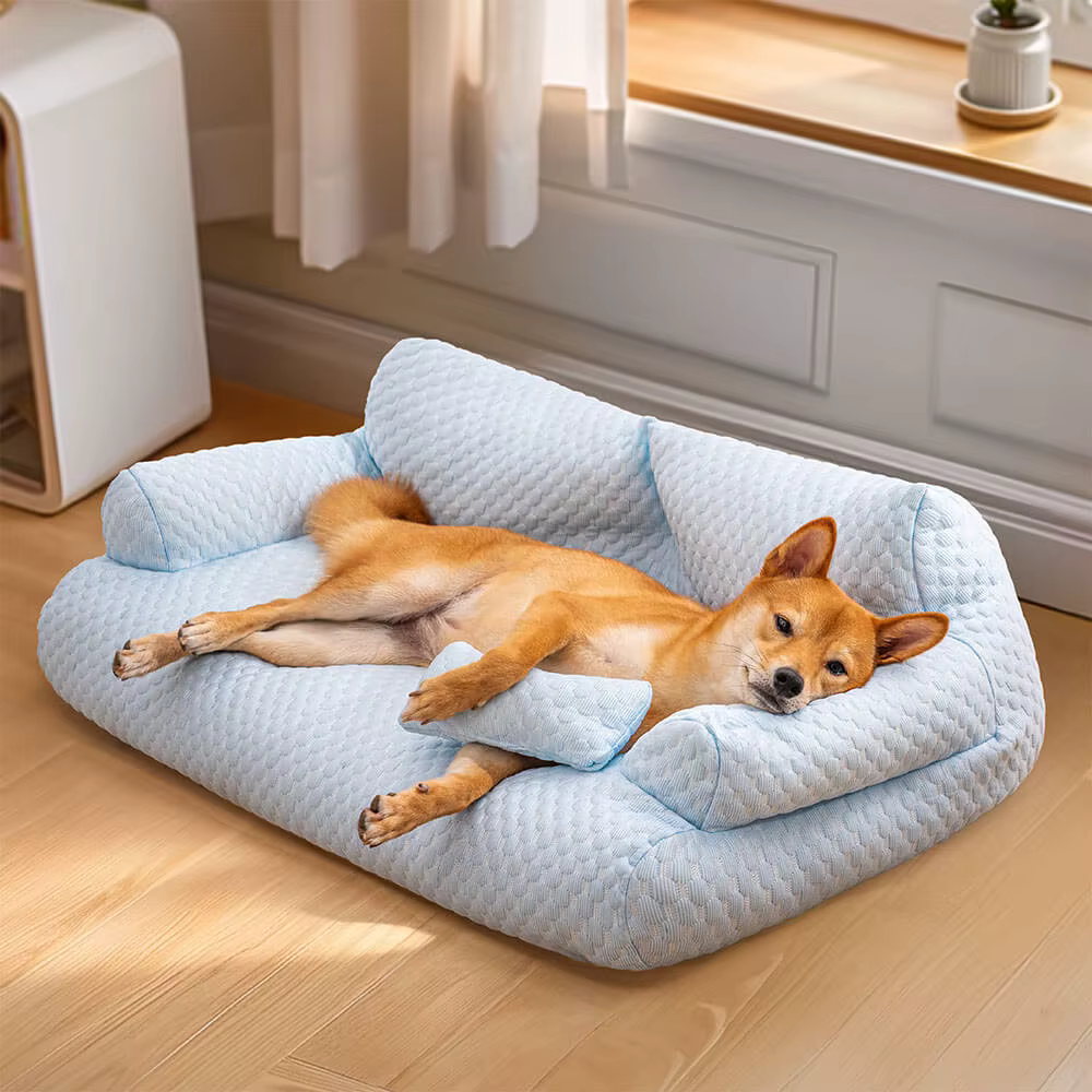 Cooling, breathable, and washable Ice Silk Pet Bed for ultimate comfort.