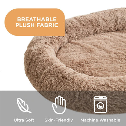 Luxury Super Large Sleep Deeper Oval Bed Human Dog Bed